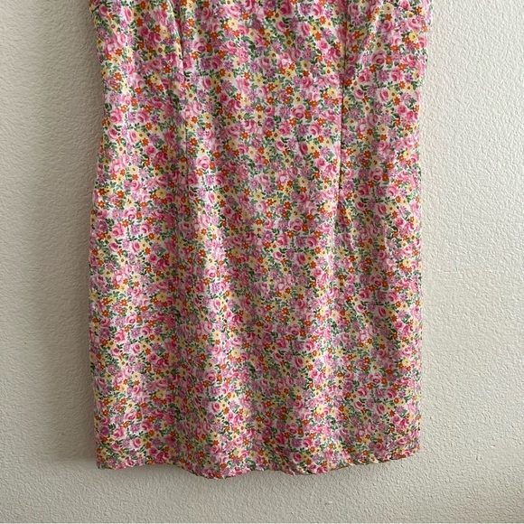 Vintage David Wayne Pastel Floral Dress Size 16 - Picture 3 of 10